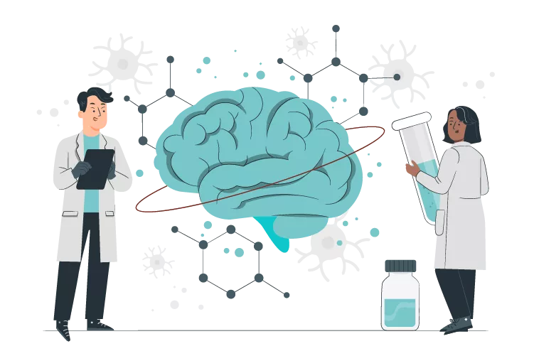Illustration de la science du cerveau.