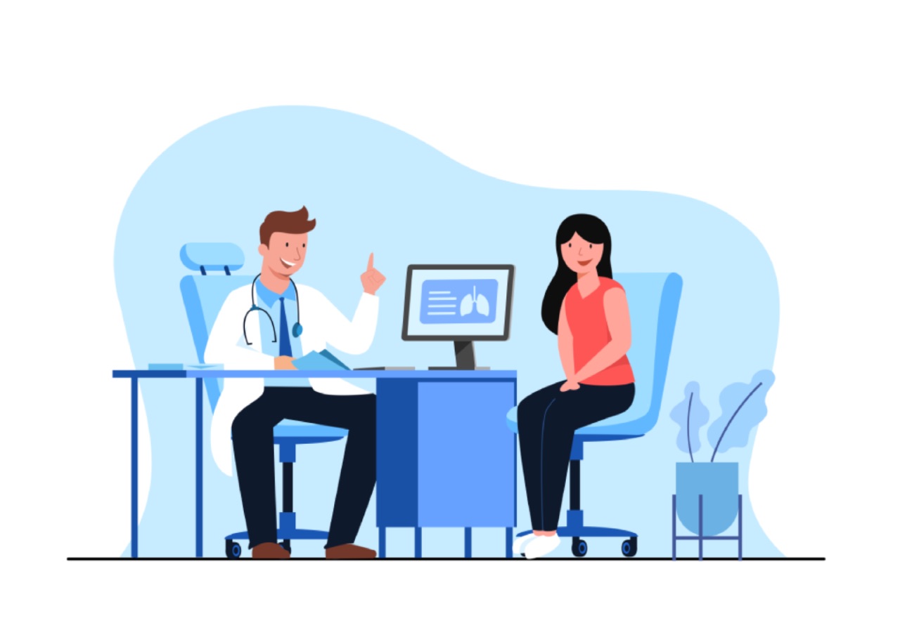 Illustration d'une consultation médicale.